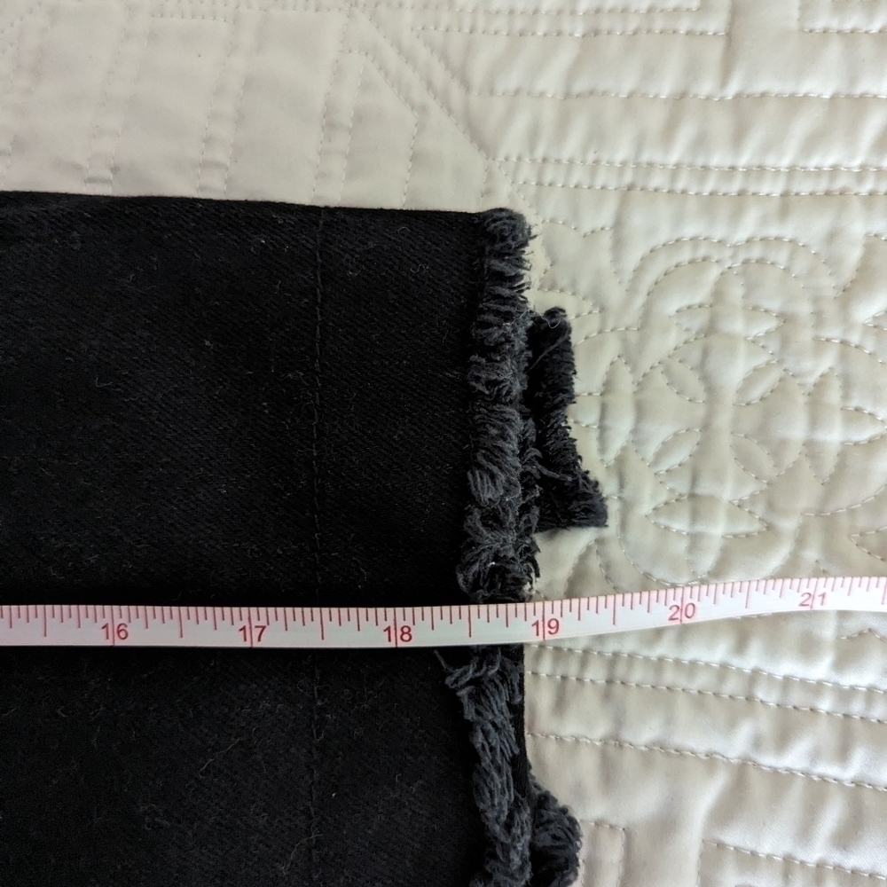 HANDMADE DIY Black Cotton South-American Oversized Cropped Jean's Jacket Small - Picture 10 of 12